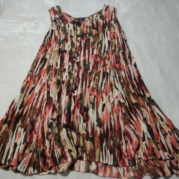 Roaman's Vibrant Brushstroke Midi Dress - Picture 1 of 4